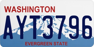 WA license plate AYT3796