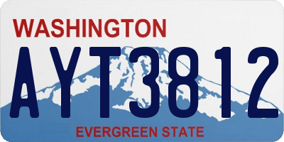 WA license plate AYT3812