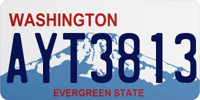 WA license plate AYT3813