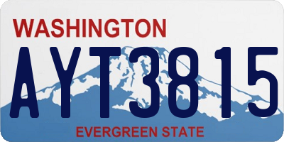 WA license plate AYT3815