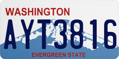 WA license plate AYT3816