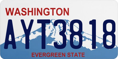 WA license plate AYT3818