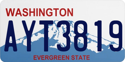 WA license plate AYT3819