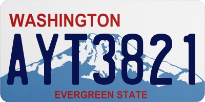 WA license plate AYT3821