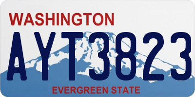 WA license plate AYT3823