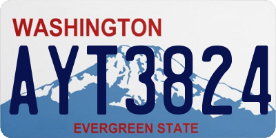 WA license plate AYT3824