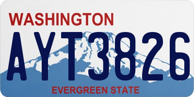 WA license plate AYT3826