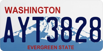 WA license plate AYT3828