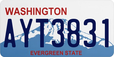 WA license plate AYT3831
