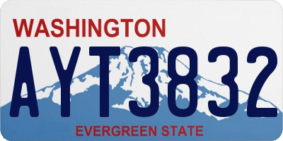 WA license plate AYT3832