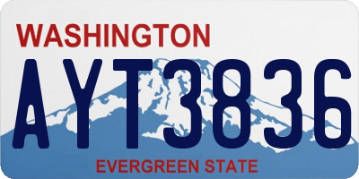 WA license plate AYT3836