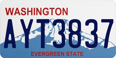 WA license plate AYT3837