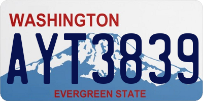 WA license plate AYT3839