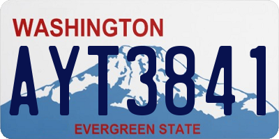 WA license plate AYT3841