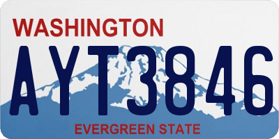 WA license plate AYT3846