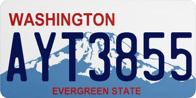 WA license plate AYT3855