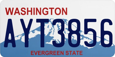 WA license plate AYT3856