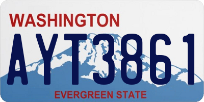 WA license plate AYT3861