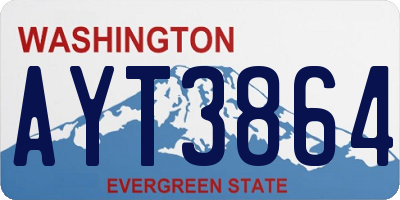 WA license plate AYT3864