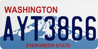 WA license plate AYT3866