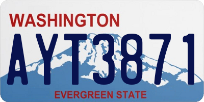 WA license plate AYT3871