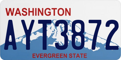 WA license plate AYT3872