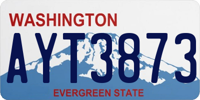 WA license plate AYT3873