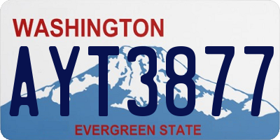 WA license plate AYT3877