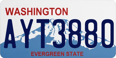 WA license plate AYT3880