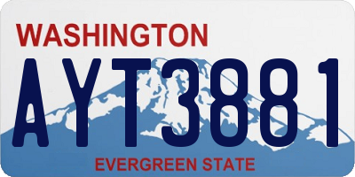 WA license plate AYT3881
