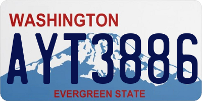 WA license plate AYT3886