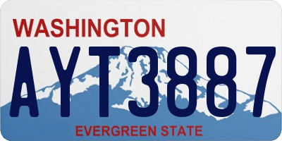 WA license plate AYT3887