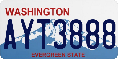 WA license plate AYT3888