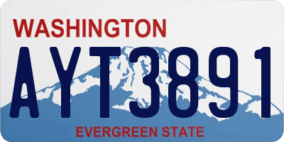 WA license plate AYT3891