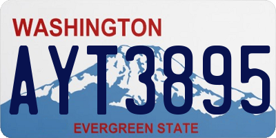 WA license plate AYT3895