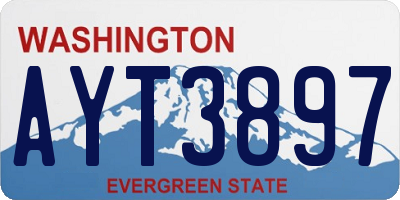 WA license plate AYT3897
