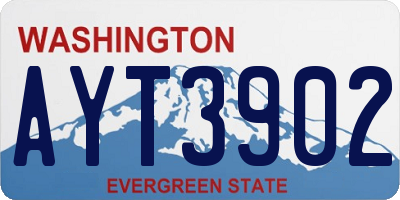 WA license plate AYT3902