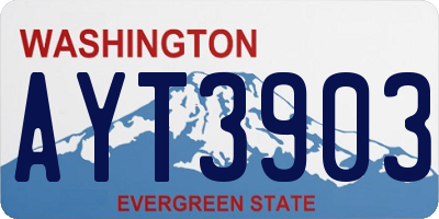 WA license plate AYT3903