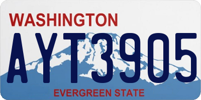 WA license plate AYT3905