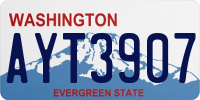 WA license plate AYT3907