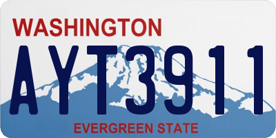 WA license plate AYT3911