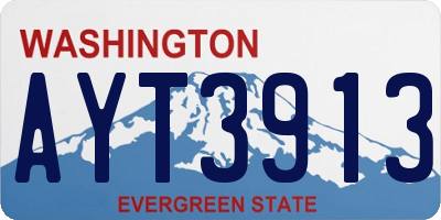 WA license plate AYT3913