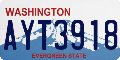 WA license plate AYT3918