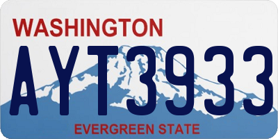 WA license plate AYT3933