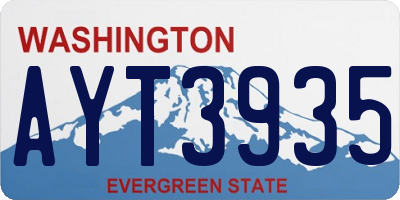 WA license plate AYT3935
