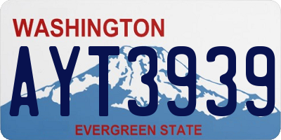 WA license plate AYT3939
