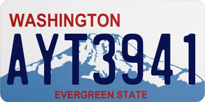 WA license plate AYT3941