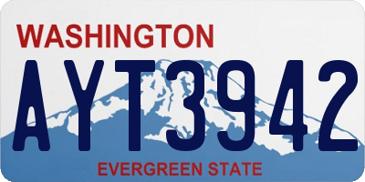 WA license plate AYT3942