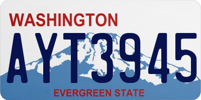 WA license plate AYT3945