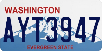 WA license plate AYT3947